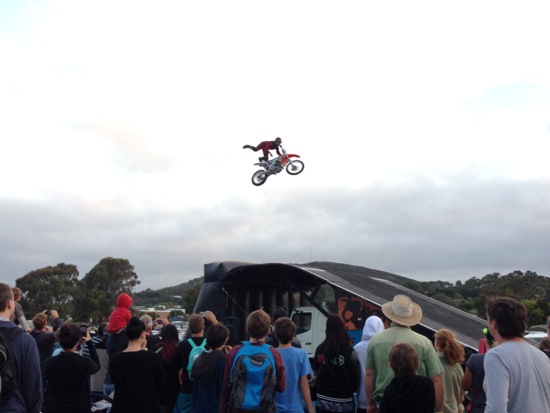Motorcycle Jumping, Albany Show, Albany Fair Stunts, Stunts at the Albany Ag Show