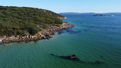 shipwrecks albany, gull rock shipwreck