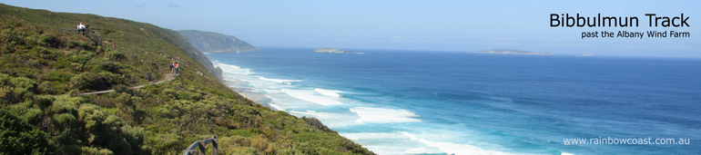 Bibbulmun Track, Albany Section past the Albany Wind Farm